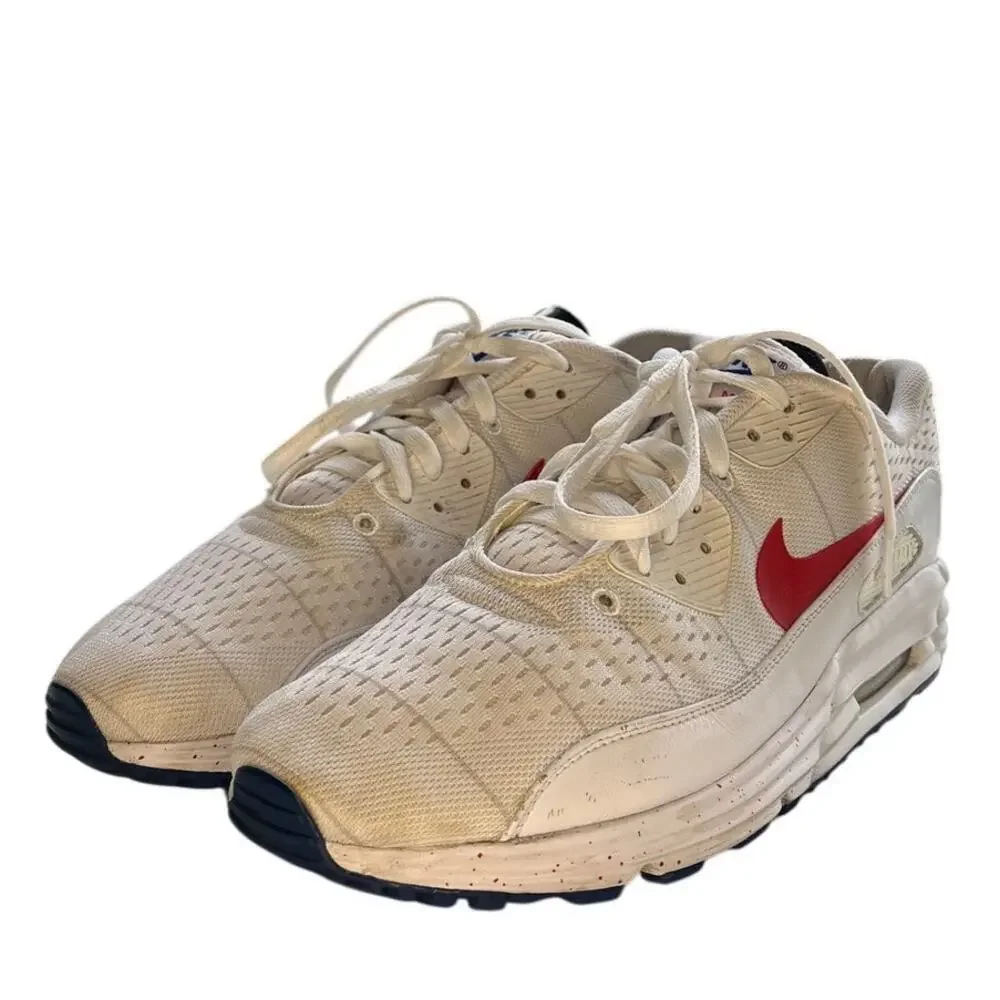 Mens Nike Air Max 90 704068-991 Mesh US Soccer Crest Athletic Shoes SZ 13 White